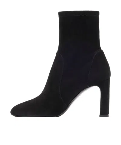 Stuart Weitzman 85mm Block-heel Ankle Boots In Black