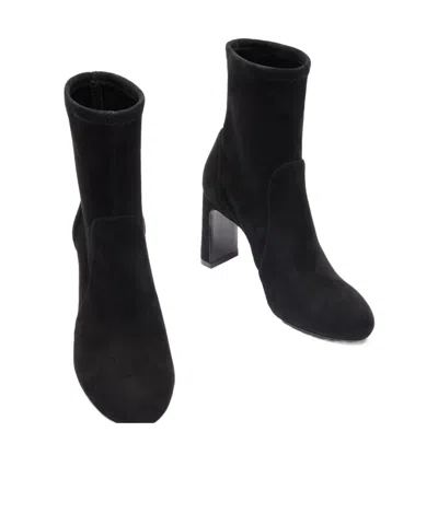 Stuart Weitzman 85mm Block-heel Ankle Boots In Black