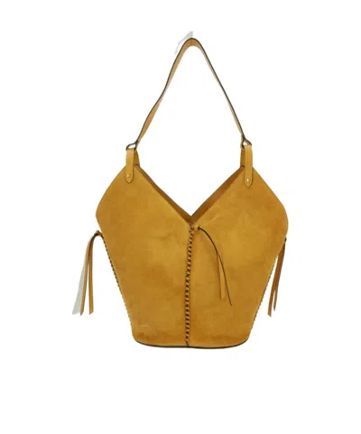 Isabel Marant Tampa Stitch Detailed Shoulder Bag In Orange