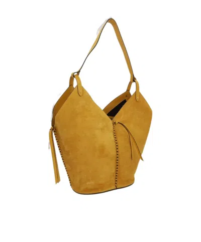 Isabel Marant Tampa Stitch Detailed Shoulder Bag In Orange