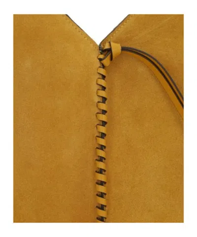 Isabel Marant Tampa Stitch Detailed Shoulder Bag In Orange