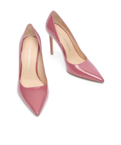 Stuart Weitzman 100mm Stuart Power Pointed-toe Pump In Pink