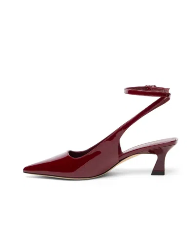 Stuart Weitzman Bordeaux Leather Sandals In Red