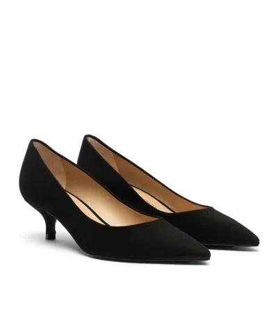 Stuart Weitzman 50mm Stuart Power Kitten-heel Pumps In Black