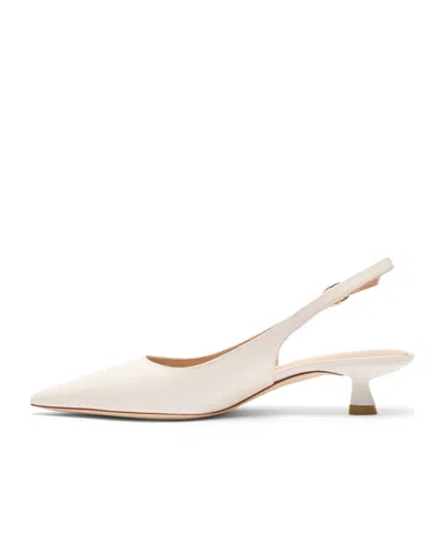 Stuart Weitzman Stuart Sculpt Slingback 35 In White