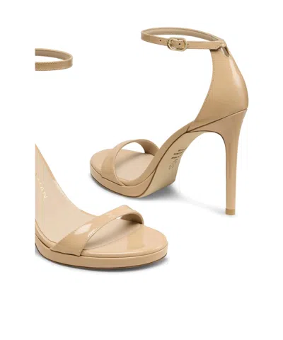 Stuart Weitzman Platform Ankle-strap Sandals In Brown