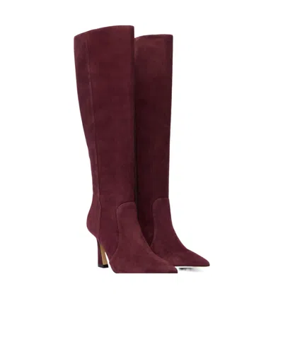 Stuart Weitzman Vinnie Zip Boot 85 In Burgundy