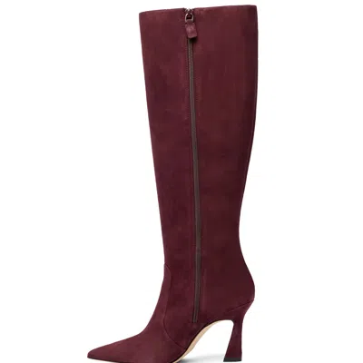 Stuart Weitzman Vinnie Zip Boot 85 In Burgundy