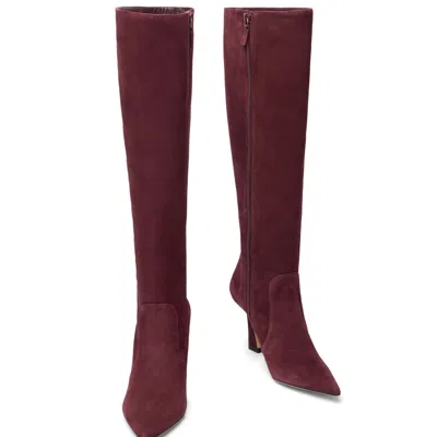 Stuart Weitzman Vinnie Zip Boot 85 In Burgundy