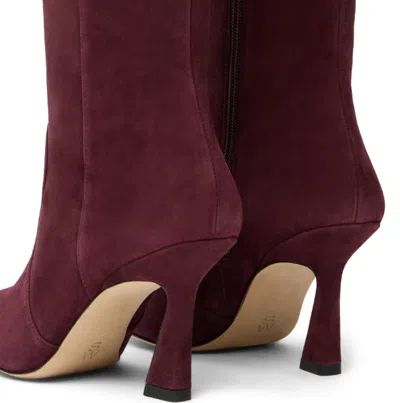 Stuart Weitzman Vinnie Zip Boot 85 In Burgundy