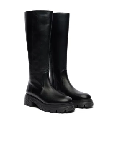 Stuart Weitzman Hudson Lite Zip Boot In Black