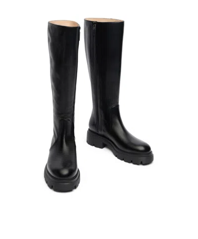 Stuart Weitzman Hudson Lite Zip Boot In Black