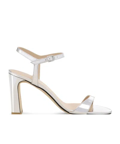Stuart Weitzman Round-toe High-heeled Sandals In White
