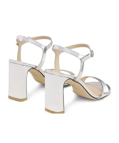 Stuart Weitzman Round-toe High-heeled Sandals In White