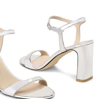 Stuart Weitzman Round-toe High-heeled Sandals In White