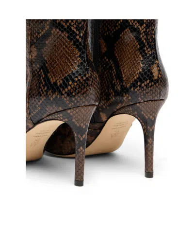 Stuart Weitzman 50mm Vinnie Snake-printed Leather Knee-high Boots In Brown