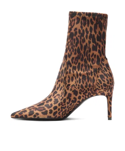 Stuart Weitzman 100mm Stuart Power Leopard-print Boots In Brown