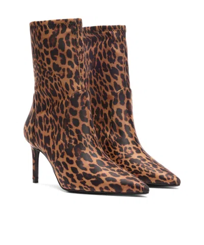 Stuart Weitzman 100mm Stuart Power Leopard-print Boots In Brown