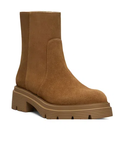 Stuart Weitzman Hudson Lite Zipped Boots In Brown