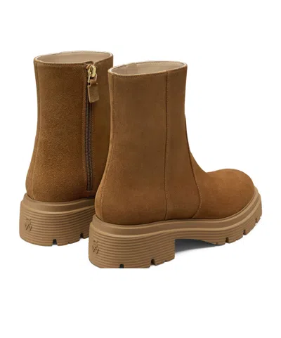 Stuart Weitzman Hudson Lite Zipped Boots In Brown