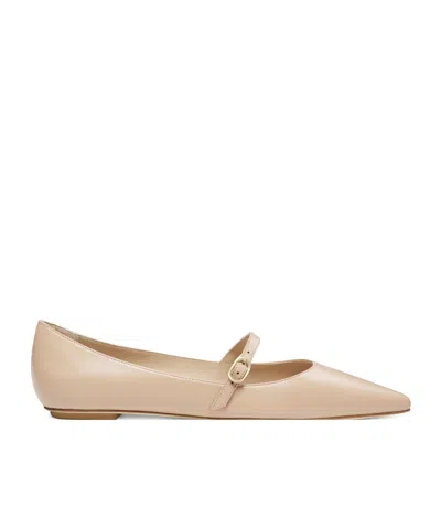 Stuart Weitzman Pointed Ballet Shoes In Neutral