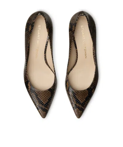 Stuart Weitzman Power 50 Python-effect Leather Pumps In Animal Print