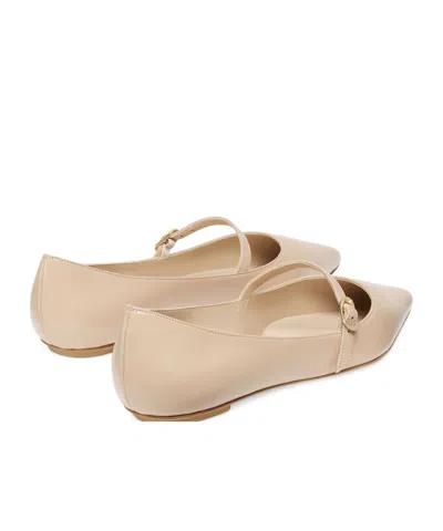 Stuart Weitzman Pointed Ballet Shoes In Neutral