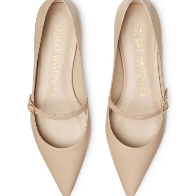 Stuart Weitzman Pointed Ballet Shoes In Neutral