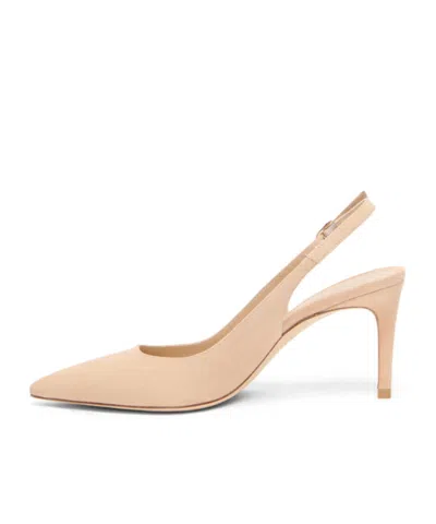 Stuart Weitzman 75mm Stuart Power Pointed-toe Pumps In Neutral