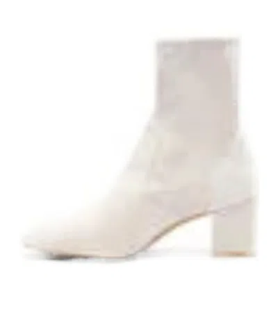 Stuart Weitzman Pointed-toe Ankle Boots In White
