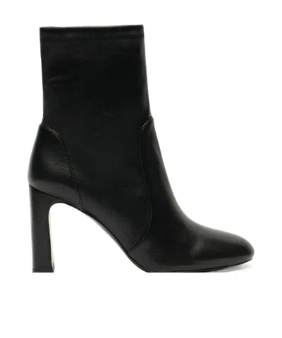 Stuart Weitzman Pointed-toe Ankle Boots In Black