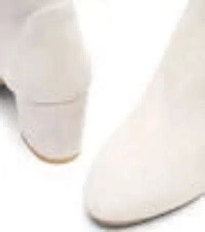 Stuart Weitzman Pointed-toe Ankle Boots In White