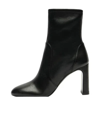 Stuart Weitzman Pointed-toe Ankle Boots In Black