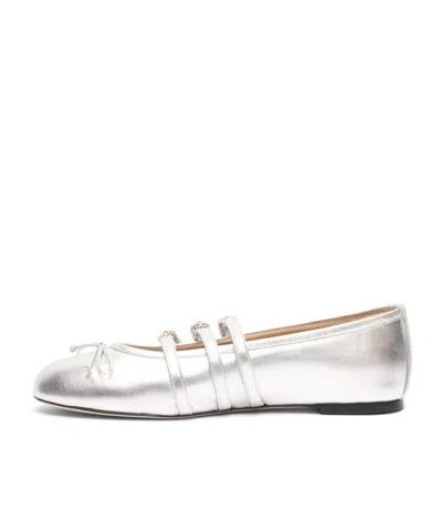 Stuart Weitzman Celeste Ballet Flats In White