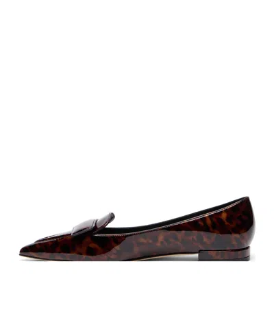 Stuart Weitzman Sovinnie Pointed Flat Pump In Brown