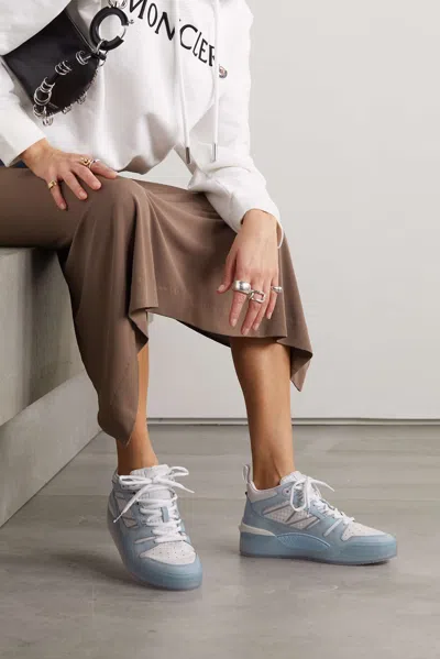 Moncler Pivot Mid High-top Casual Shoes In Blue