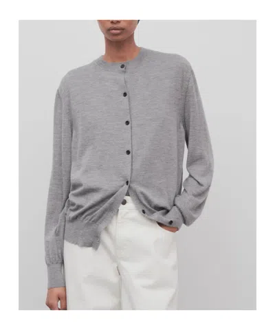 The Row Battersea Cashmere Cardigan In Gray