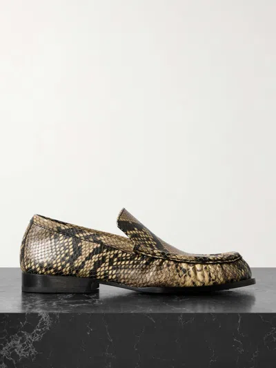 Dries Van Noten Round Toe Loafers In Animal Print