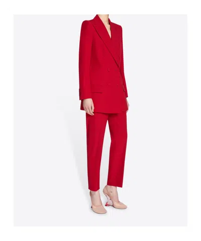 Dries Van Noten Long-sleeved Suit Jacket In Red