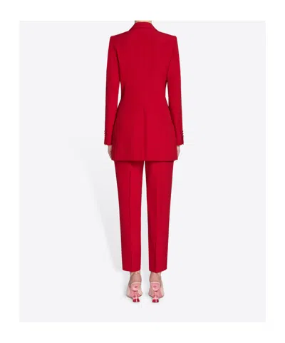Dries Van Noten Long-sleeved Suit Jacket In Red