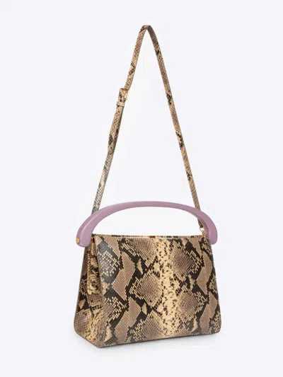 Dries Van Noten Large Leather Bag In Brown