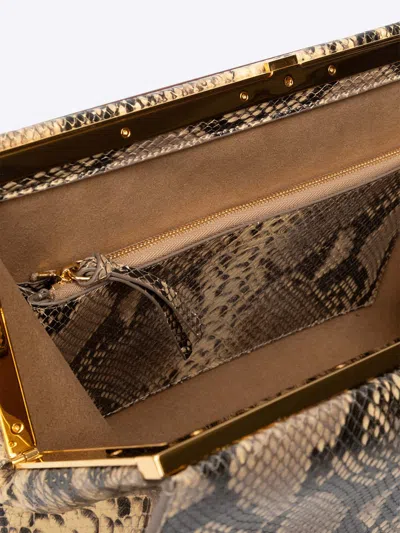 Dries Van Noten Large Leather Bag In Brown