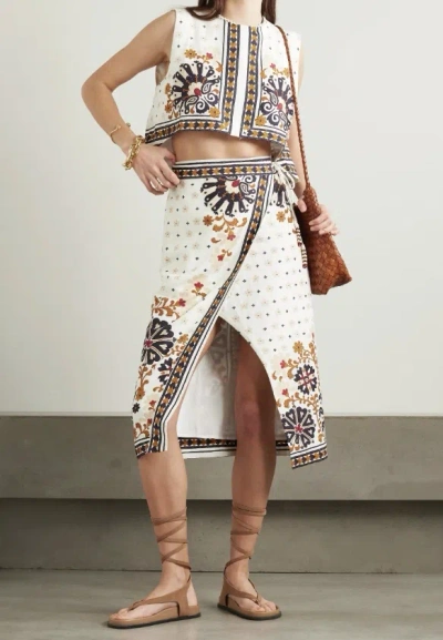 Farm Rio Slit Skirt In Multi