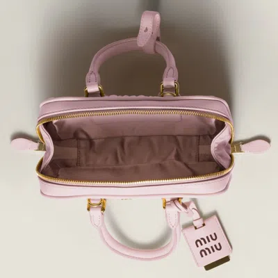 Miu Miu Arcadie Matelassé Tote Bag In Pink