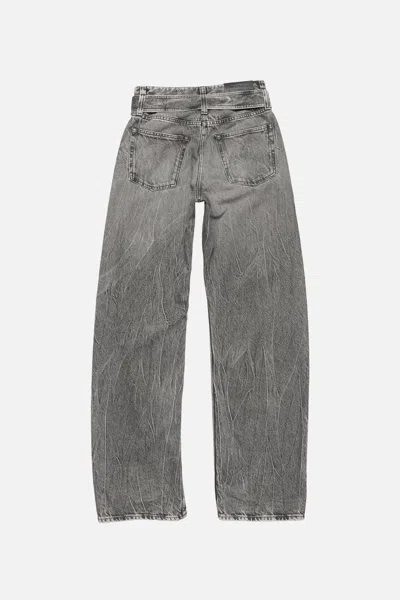 Acne Studios Belted Trousers In Gray