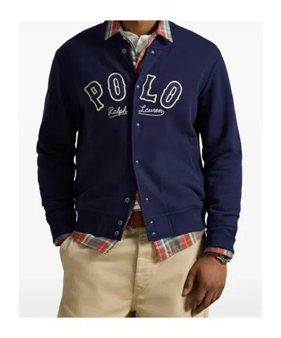 Polo Ralph Lauren Ralph Lauren The Rl Fleece Western-logo Jacket In Blue