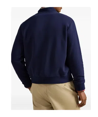 Polo Ralph Lauren Ralph Lauren The Rl Fleece Western-logo Jacket In Blue