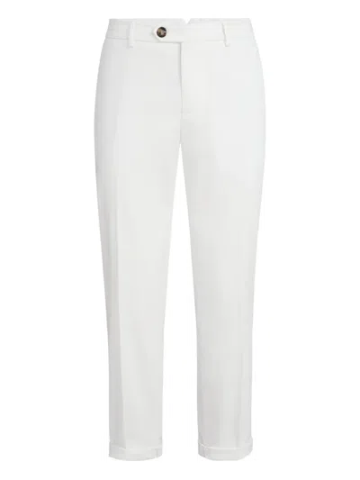 Brunello Cucinelli Button-fastening Belt-loops Trousers In White