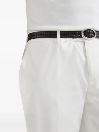 Brunello Cucinelli Button-fastening Belt-loops Trousers In White