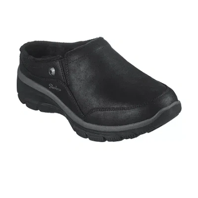 Skechers Easy Going Latte 2 Womens Moc Closed Toe Slip-on Shoe In Black